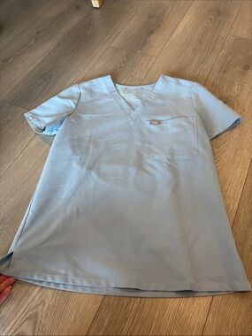 FIGS Scrub Top Light Blue Size XS